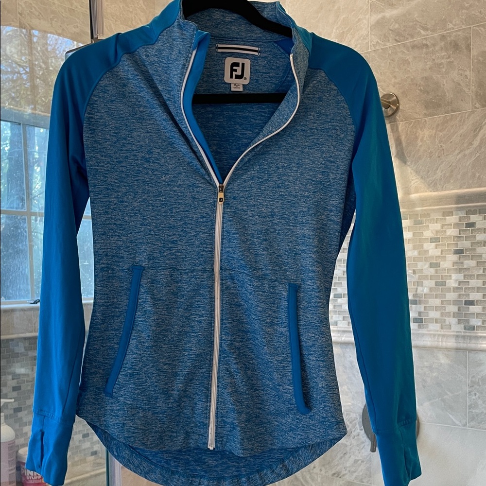 Women's Blue Zip-Up FootJoy jacket